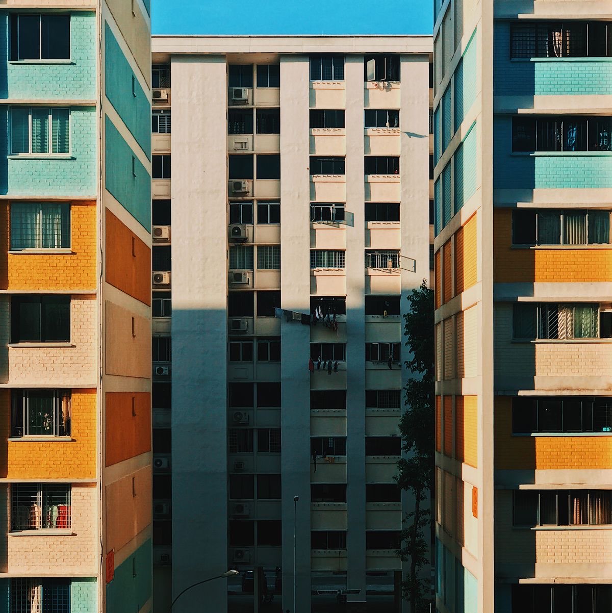 HDB blocks in Singapore